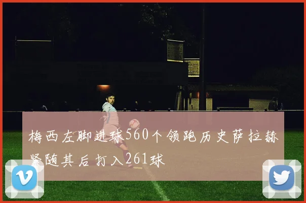 梅西左脚进球560个领跑历史萨拉赫紧随其后打入261球